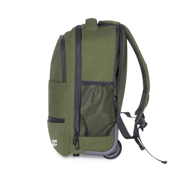 CabinFly Aircruiser Hybrid 40x30x20 Ryanair and Wizzair Backpack with Wheels Carry-on Luggage For Transavia and Vueling Green - Image 6