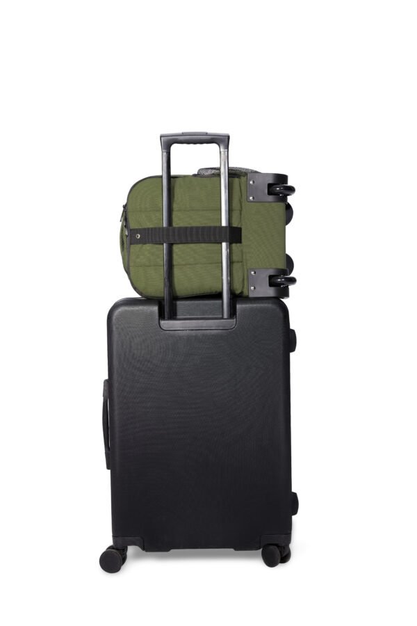 CabinFly Aircruiser Hybrid 40x30x20 Ryanair and Wizzair Backpack with Wheels Carry-on Luggage For Transavia and Vueling Green - Image 11