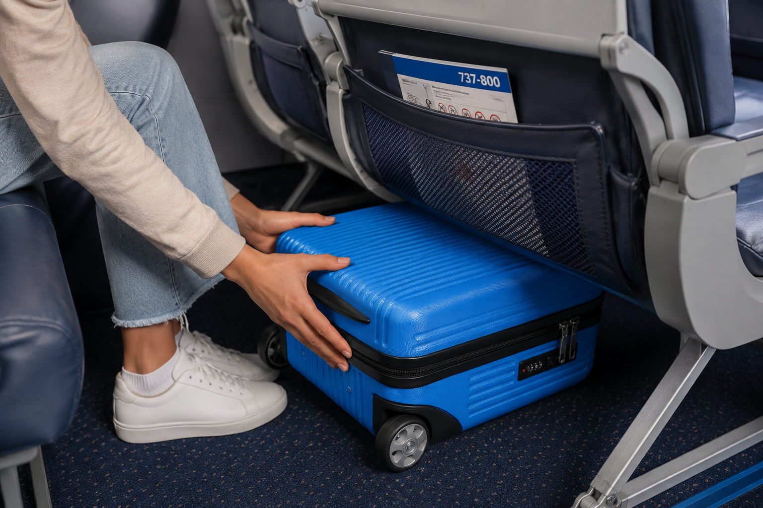 CabinFly Cruisair 40x30x20 Wizzair Suitcase Carry-on Luggage For Transavia and Vueling Sky Blue - Image 9