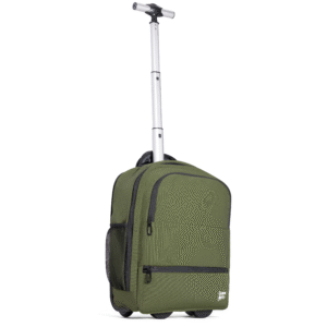 CabinFly Aircruiser Hybrid 40x30x20 Ryanair and Wizzair Backpack with Wheels Carry-on Luggage For Transavia and Vueling Green