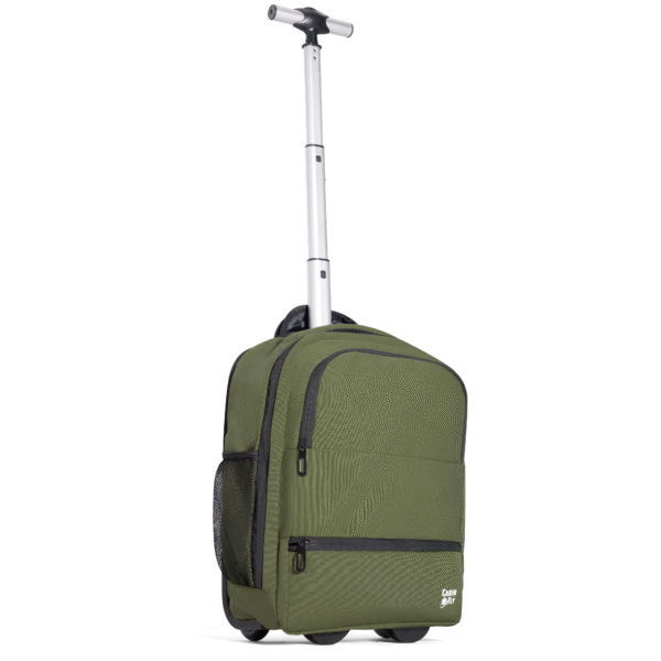 CabinFly Aircruiser Hybrid 40x30x20 Ryanair and Wizzair Backpack with Wheels Carry-on Luggage For Transavia and Vueling Green