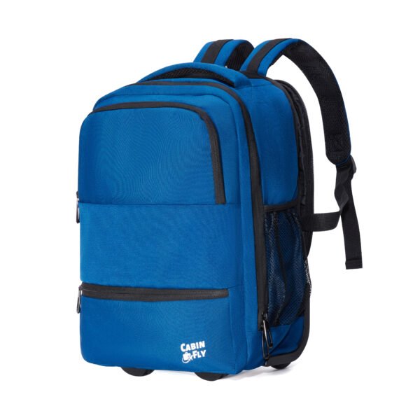CabinFly Aircruiser Hybrid 40x30x20 Backpack with Wheels For Ryanair Wizzair Transavia Vueling Carry-on Luggage Blue - Image 2